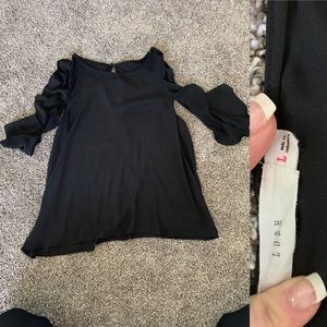 Black cold shoulder blouse